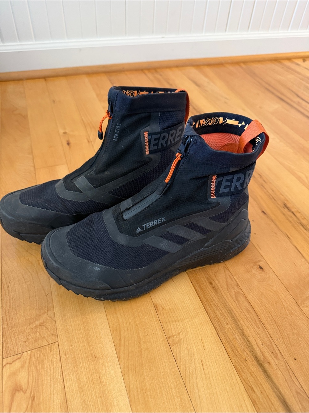 adidas Terrex Black and Orange Ankle Trail Boots